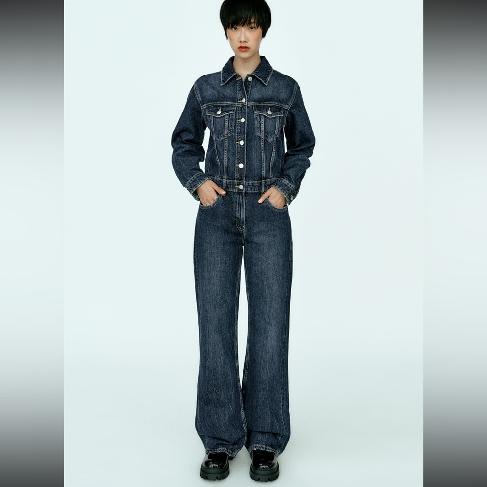 Zara Denim TRF Jumpsuit